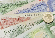 Das Britische Pfund GBP Noten Banknoten Britisches Pfund